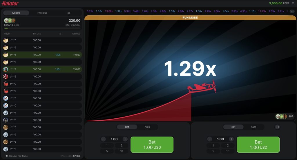 Aviator Spēles priekšskatījums