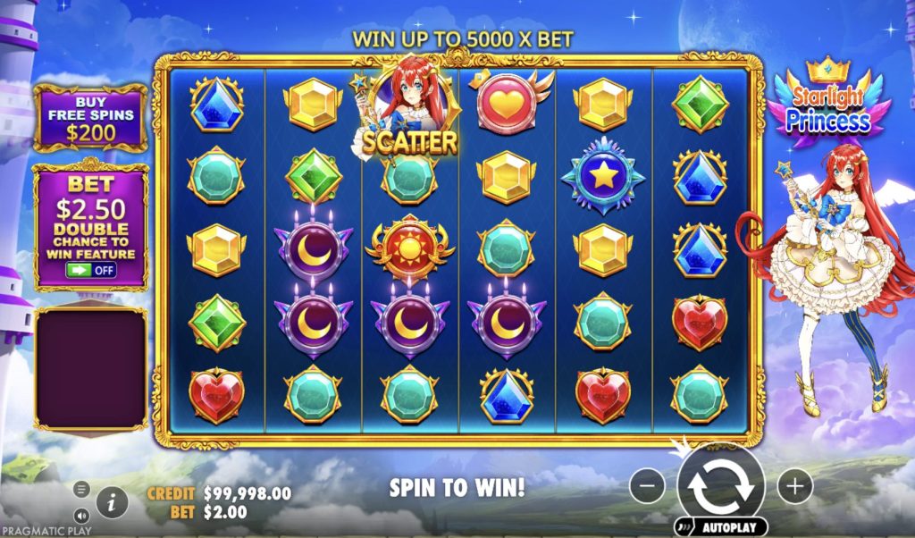 Starlight Princess speĢļu automaĢts