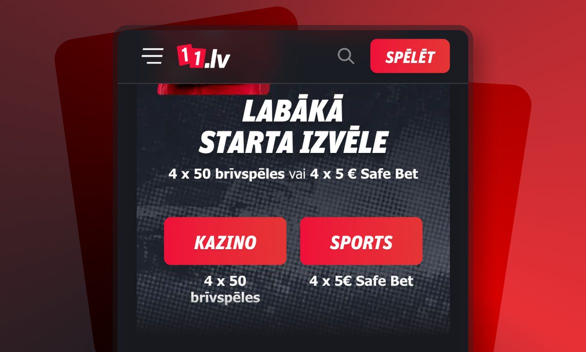 11 lv (ex. William Hill) kazino - Reģistrācija - Solis 1