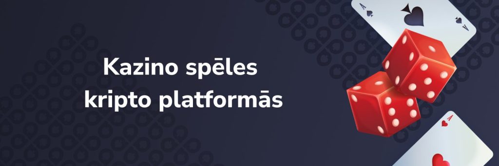 Kazino spēles
 kripto platformās