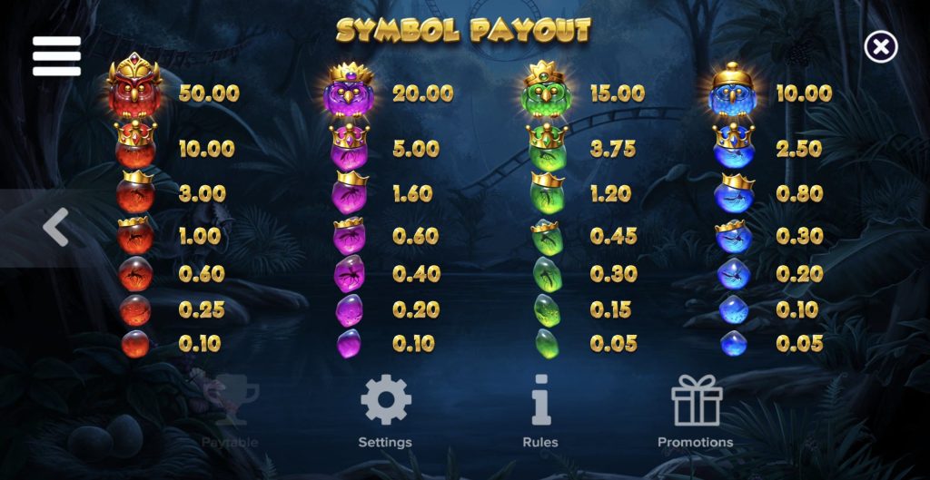Pirots 2 Simboli