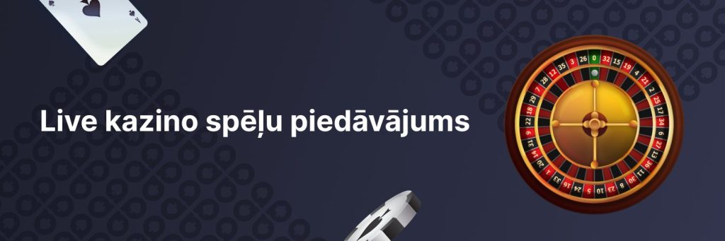 Live kazino spēļu piedāvājums