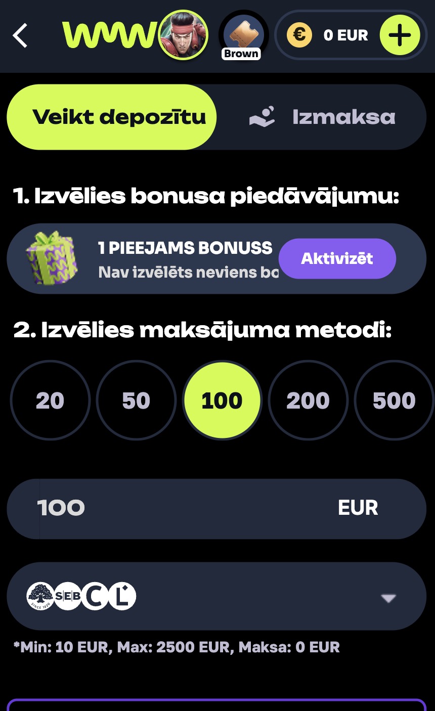 Watch Me Win reģistrācija 3