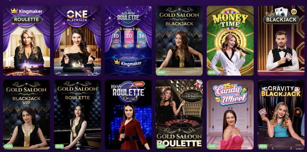 Kingmaker Live kazino spēles