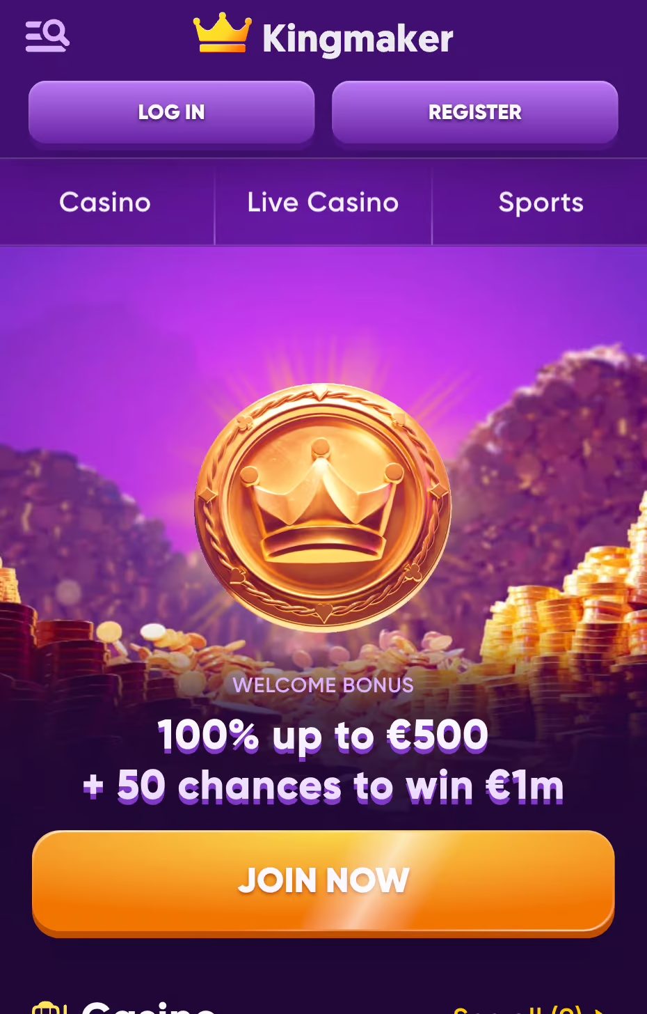 Kingmaker reģistrācija 1