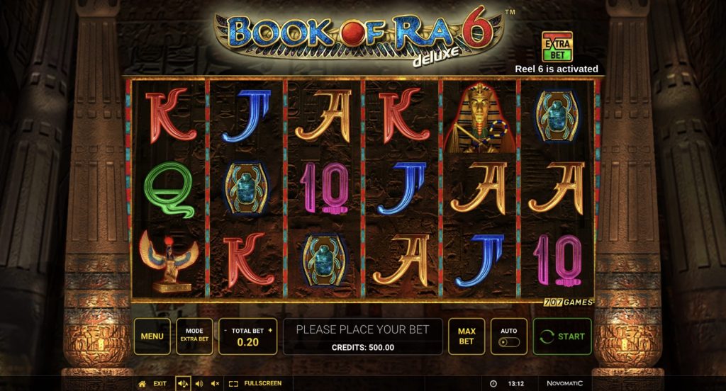 Book of Ra deluxe 6 Spēles priekšskatījujms