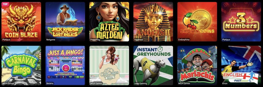 Slots Vader kazino spēles