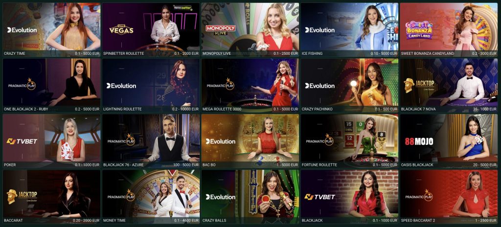 SpinBetter Casino - Live kazino