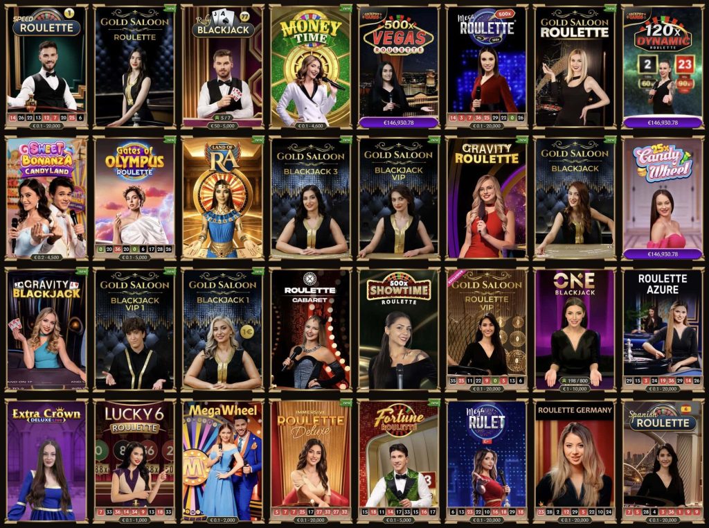 Lanista Casino - Live kazino spēļu piedāvājums